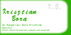 krisztian bora business card